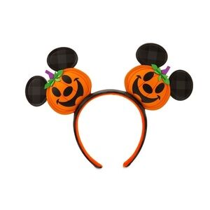 Mickey Mouse Halloween Pumpkin Ears Headband For Adults